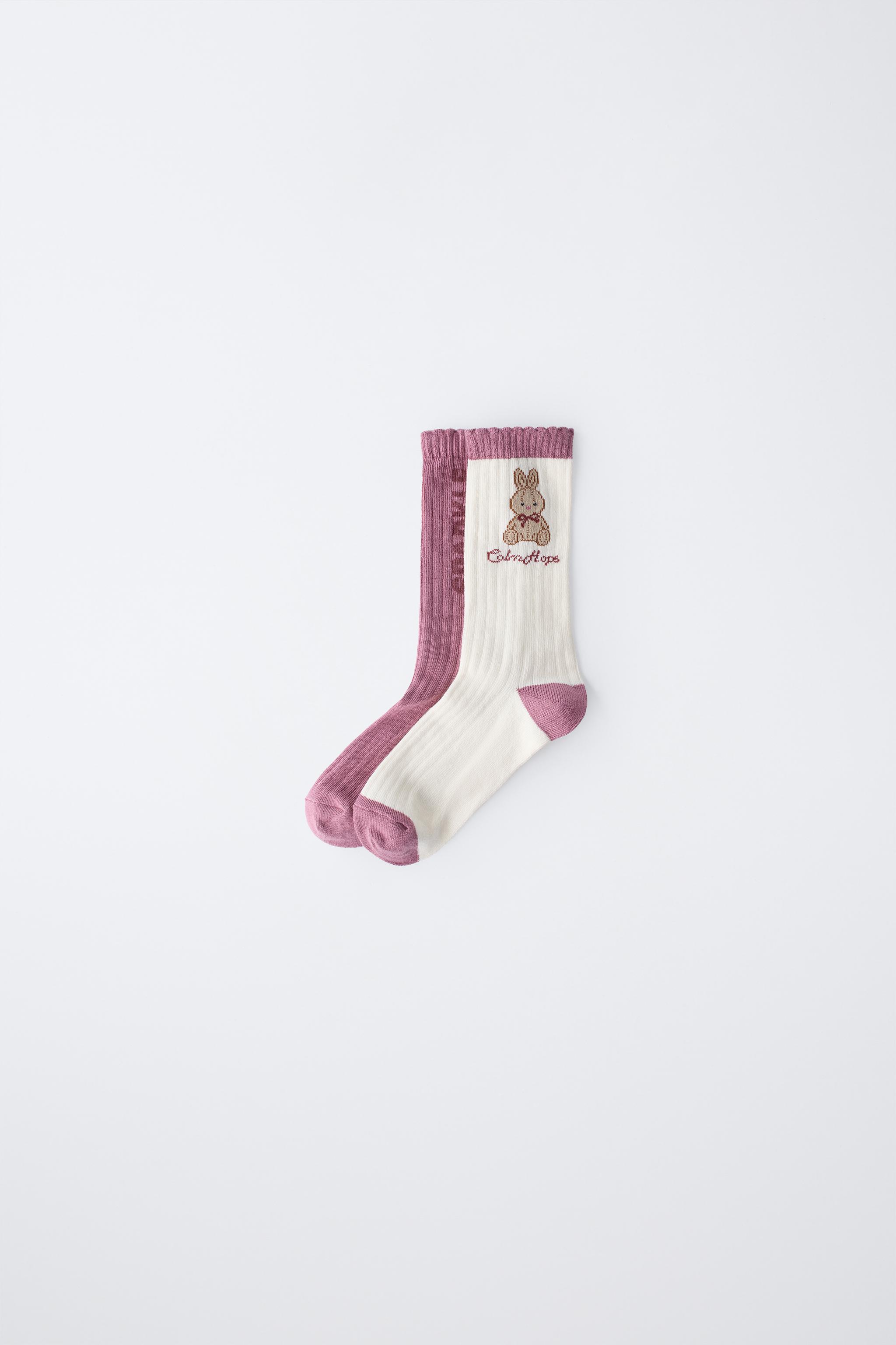 TWO-PACK OF BUNNY LONG SOCKS